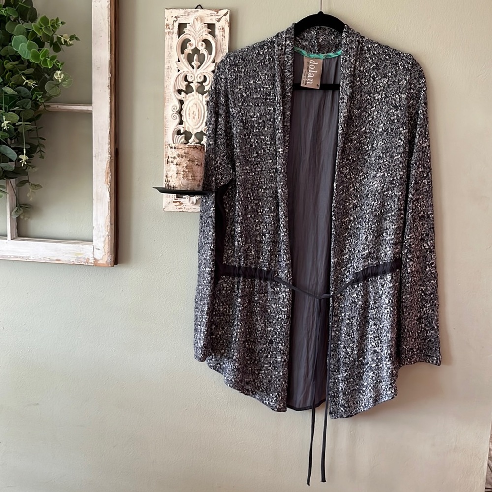 Dolan Smokey blue cardigan with waist tie for closure! Size M